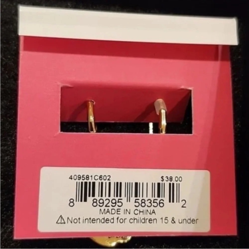 BETSEY JOHNSON SET Apple & Worm Hinged Bracelet 3 Apple Necklace & Earrings NWT - Picture 16 of 16